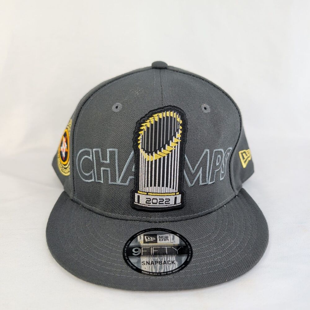 Houston Astros 2022 World Series Champions Hat New Era 9FIFTY Snapback Gray Cap